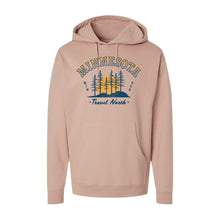 Load image into Gallery viewer, Travel North MN Midweight Hooded Sweatshirt