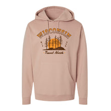 Load image into Gallery viewer, Travel North WI Midweight Hooded Sweatshirt