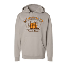 Load image into Gallery viewer, Travel North MN Midweight Hooded Sweatshirt