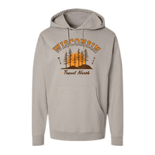 Load image into Gallery viewer, Travel North WI Midweight Hooded Sweatshirt