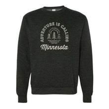 Load image into Gallery viewer, Adventure Is Calling MN Unisex Midweight Crewneck Sweatshirt
