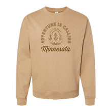 Load image into Gallery viewer, Adventure Is Calling MN Unisex Midweight Crewneck Sweatshirt