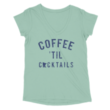 Load image into Gallery viewer, Coffee 'Til Cocktails MN Women’s V-Neck Tee