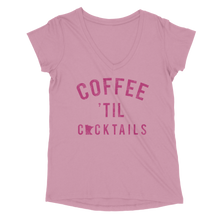 Load image into Gallery viewer, Coffee 'Til Cocktails MN Women’s V-Neck Tee