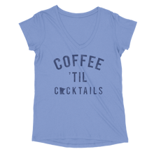 Load image into Gallery viewer, Coffee 'Til Cocktails MN Women’s V-Neck Tee