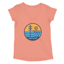 Load image into Gallery viewer, Lake 0266 Sun Rays & Lake Days Women’s Perfect Tri V-Neck Tee
