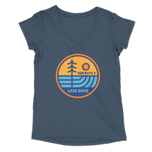 Load image into Gallery viewer, Lake 0266 Sun Rays &amp; Lake Days Women’s Perfect Tri V-Neck Tee
