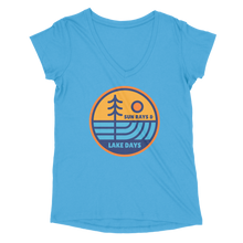 Load image into Gallery viewer, Lake 0266 Sun Rays & Lake Days Women’s Perfect Tri V-Neck Tee