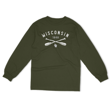 Load image into Gallery viewer, Crossed Paddle Wisconsin Unisex Long Sleeve