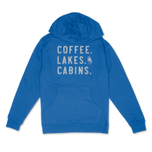 Load image into Gallery viewer, Coffee Lakes Cabins MN Midweight Hoodie