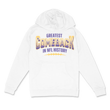 Load image into Gallery viewer, Greatest Comeback in NFL History Unisex Midweight Hooded Sweatshirt