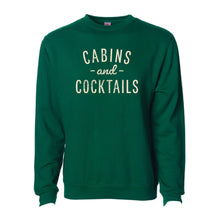 Load image into Gallery viewer, Cabins &amp; Cocktails Unisex Midweight Crewneck Sweatshirt
