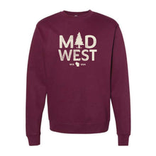 Load image into Gallery viewer, Midwest WI Unisex Midweight Crewneck Sweatshirt
