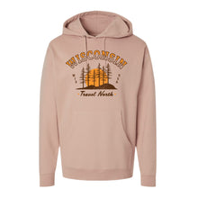 Load image into Gallery viewer, Travel North WI Midweight Hooded Sweatshirt
