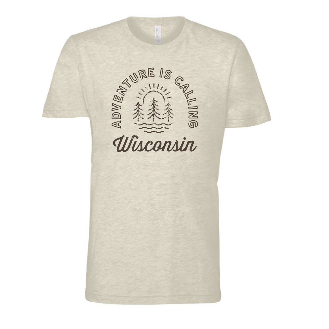 WI Adventure Is Calling CVC Jersey Tee