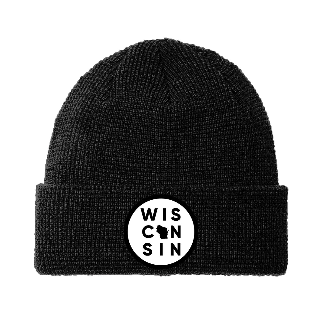 WI-16 Circle Thermal Knit Cuffed Beanie