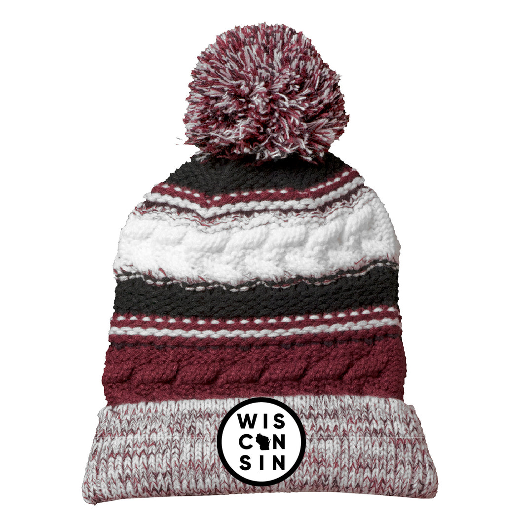 WI-16 Circle Thermal Knit Cuffed Beanie