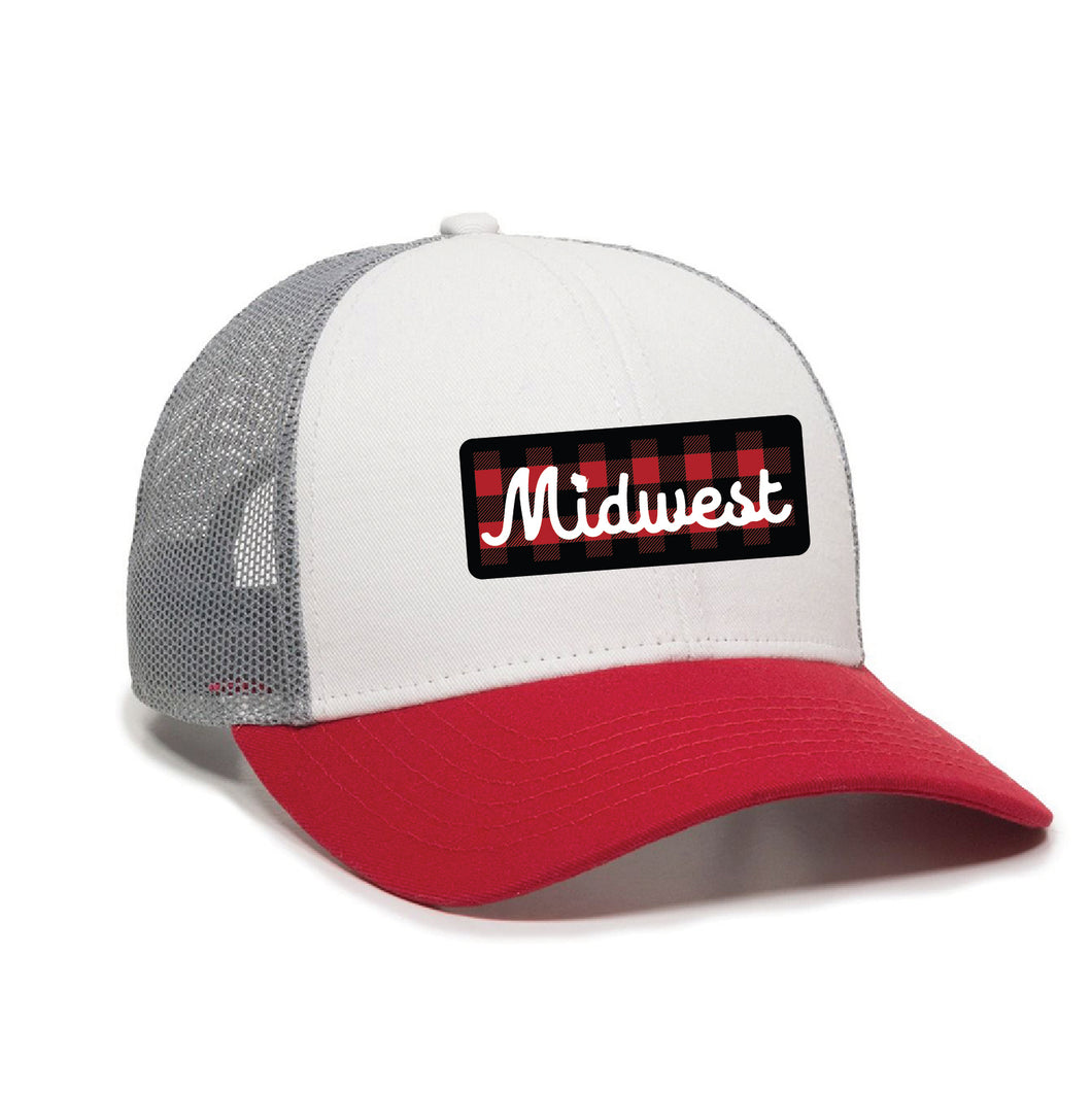 WI Low Pro Tucker Midwest Checkered Patch Hat