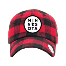 Load image into Gallery viewer, Minnesota Patch Plaid Baseball style Cap
