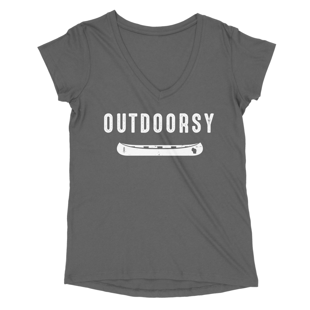 WI134 Outdoorsy Women’s Perfect Tri V-Neck Tee