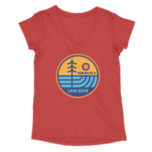 Load image into Gallery viewer, Lake 0266 Sun Rays &amp; Lake Days Women’s Perfect Tri V-Neck Tee
