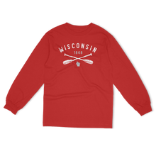 Load image into Gallery viewer, Crossed Paddle Wisconsin Unisex Long Sleeve
