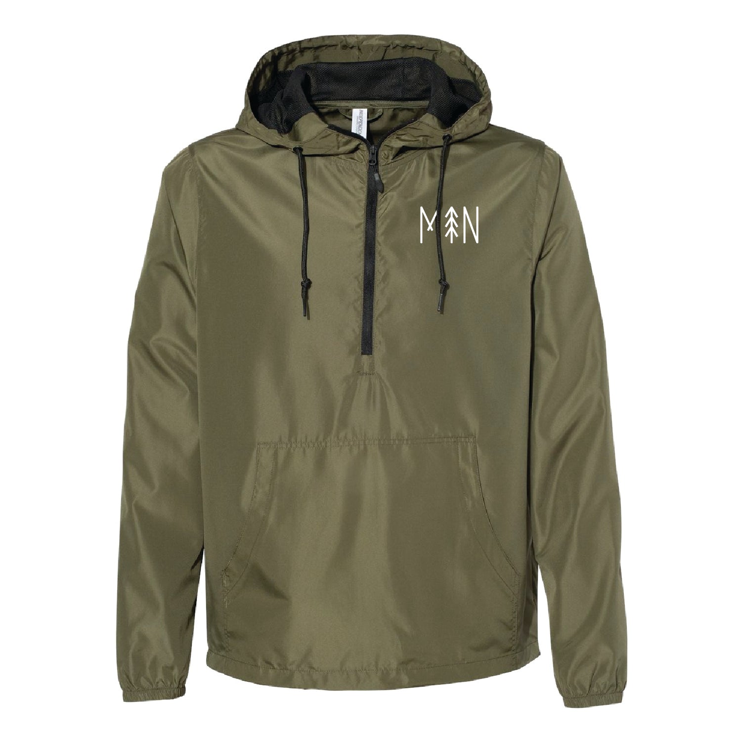 MN-141 Unisex Lightweight Quarter-Zip Windbreaker Pullover Jacket