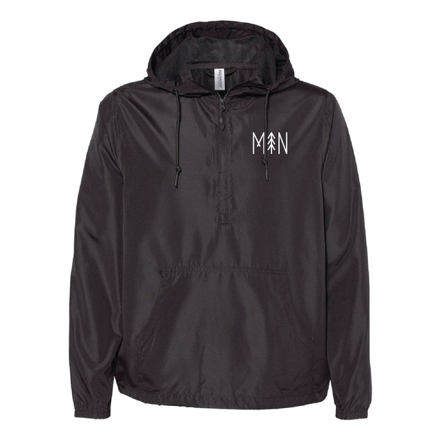 MN141 Unisex Lightweight Quarter-Zip Windbreaker Pullover Jacket