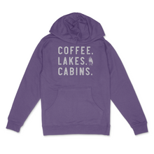 Load image into Gallery viewer, Coffee Lakes Cabins MN Midweight Hoodie
